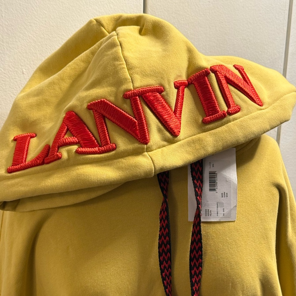 Lanvin X Future Logo Embroidered Drop-shoulder Hoodie - Picture 4 of 9